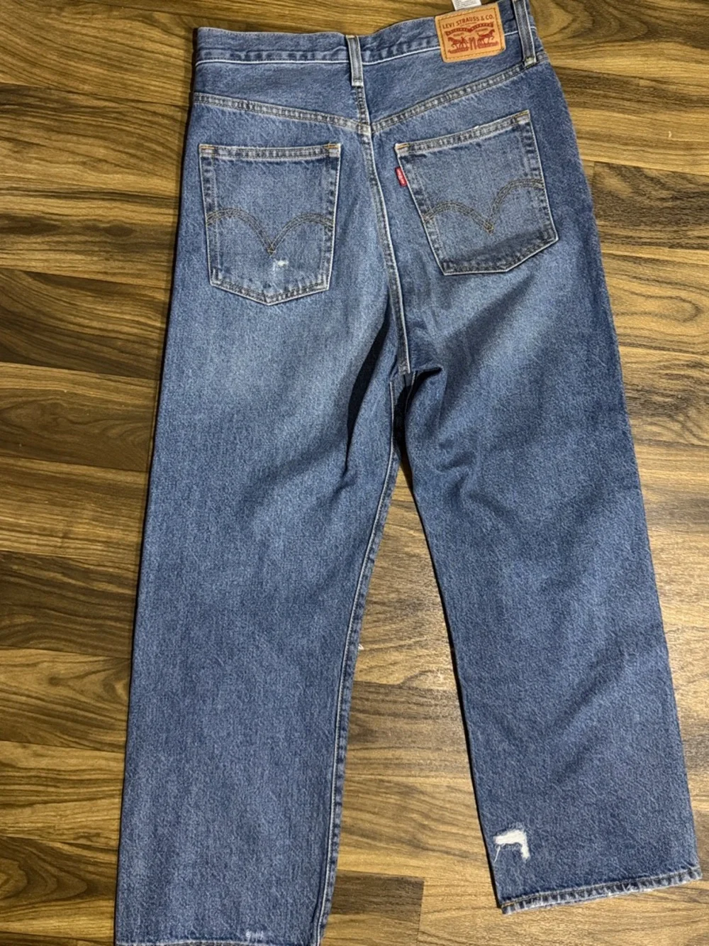 Levi's Distressed Blue Relaxed Fit Jeans